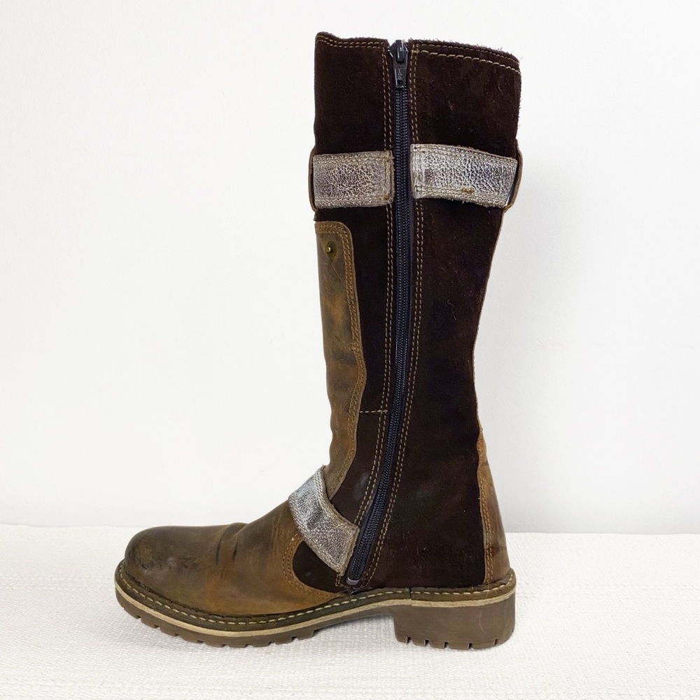 Bos. & Co Womens Innercity Brown Leather Suede Sherpa Lined Tall Boots EU 36 / 6 - Picture 4 of 11